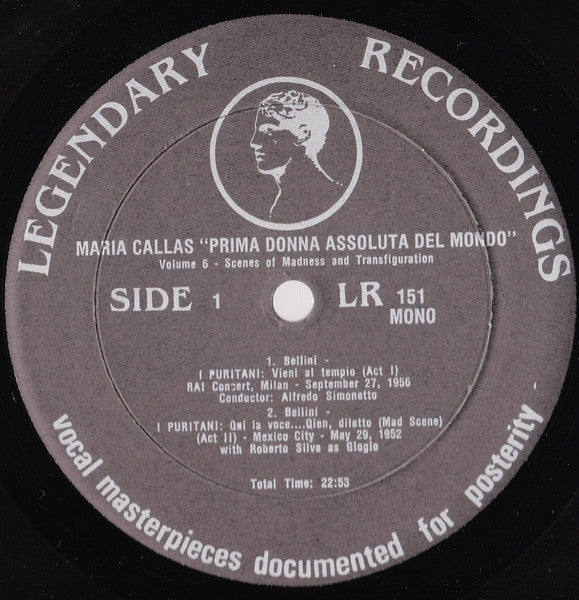 Maria Callas : Prima Donna Assoluta Del Mondo Volume VI (LP, Comp)