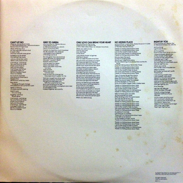 Stephen Stills : Right By You (LP, Album)