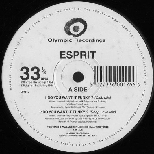 Esprit : Do You Want It Funky (12")