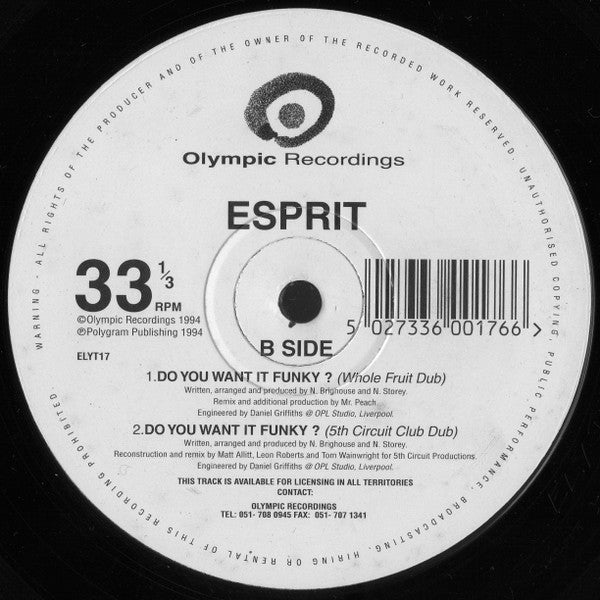 Esprit : Do You Want It Funky (12")