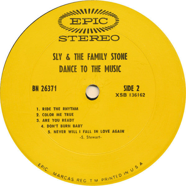 Sly & The Family Stone : Dance To The Music (LP, Album, Pit)
