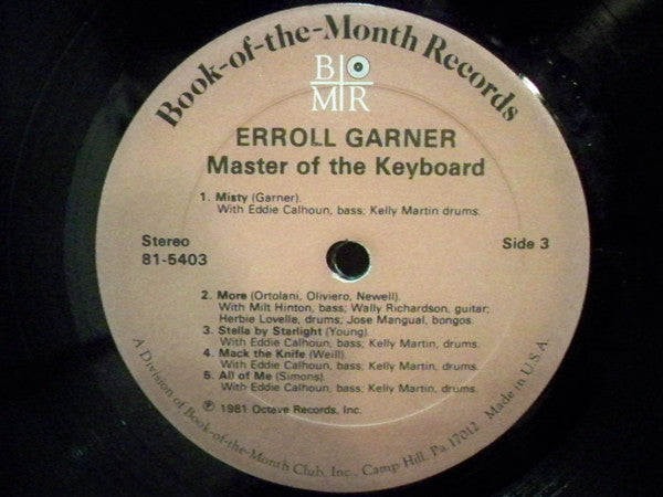 Erroll Garner : Master Of The Keyboard (3xLP, Comp)