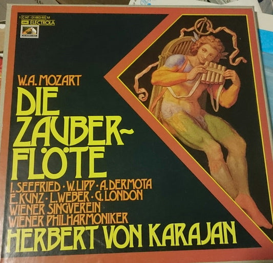 Wolfgang Amadeus Mozart, Irmgard Seefried • Wilma Lipp • Anton Dermota • Erich Kunz • Ludwig Weber • George London (2), Wiener Singverein, Wiener Philharmoniker, Herbert Von Karajan : Die Zauberflöte (3xLP, Album, Mono, RE + Box)