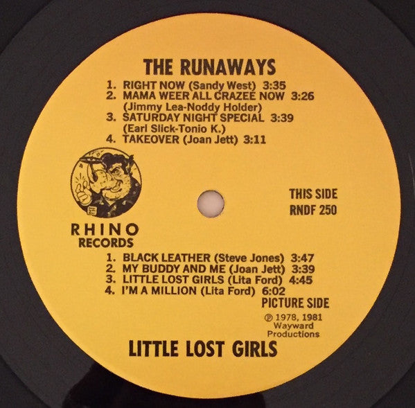 The Runaways : Little Lost Girls (LP, Album, Pic)