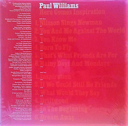 Paul Williams (2) : Here Comes Inspiration (LP, Album, Pit)
