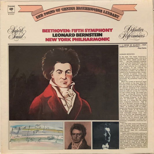 Ludwig van Beethoven, Leonard Bernstein, New York Philharmonic : Fifth Symphony (LP)