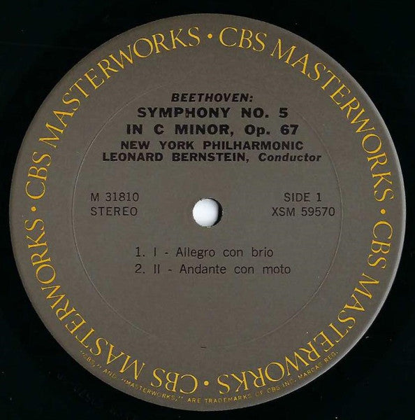 Ludwig van Beethoven, Leonard Bernstein, New York Philharmonic : Fifth Symphony (LP)