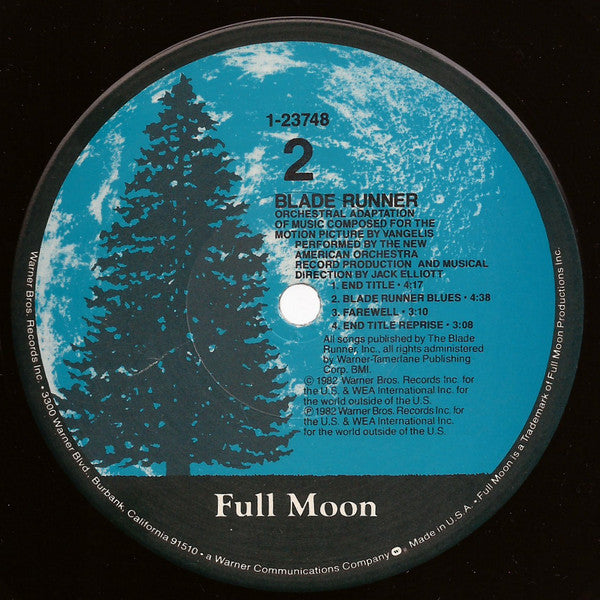 The New American Orchestra : Blade Runner (Orchestral Adaptation Of Music Composed For The Motion Picture By Vangelis) (LP, Album, Win)