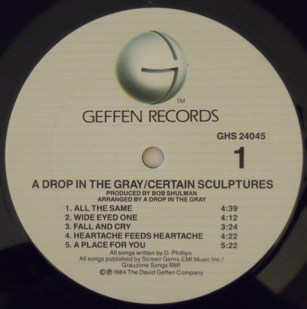 A Drop In The Gray : Certain Sculptures (LP, Album)