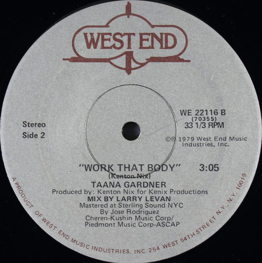 Taana Gardner - Work That Body vinyl record, 12" (Near Mint (NM or M-)) | Lulo Records