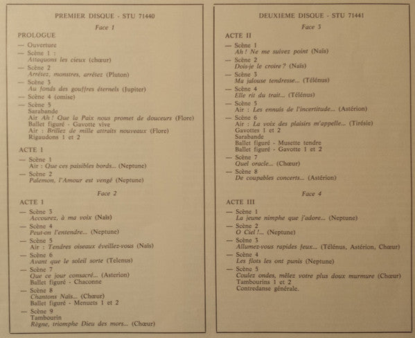 Jean-Philippe Rameau - Linda Russell (4), Jennifer Smith (3), Ann Mackay, Brian Parsons, Ian Caley, Ian Caddy, Richard Jackson (8), Anthony Ransome, John Tomlinson (2), English Bach Festival Chorus, English Bach Festival Baroque Orchestra, Nicholas McGega : Naïs (Opéra Pour La Paix) (2xLP + Box)
