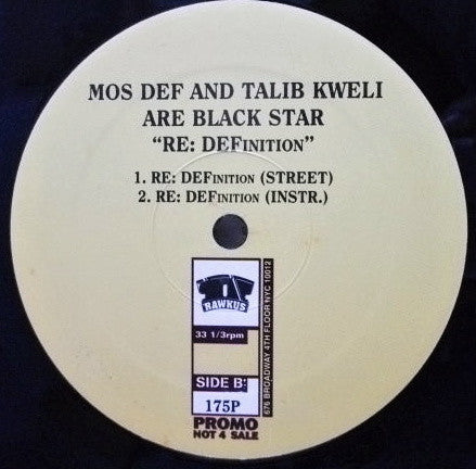 Mos Def & Talib Kweli Are Black Star : RE: DEFinition (12", Promo)