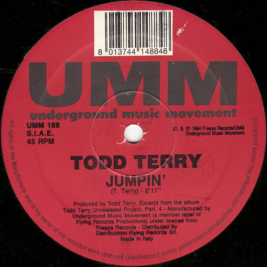 Todd Terry : Jumpin' (12", S/Sided, Etch)