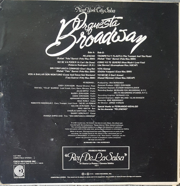 Orquesta Broadway : New York City Salsa (LP, Album)