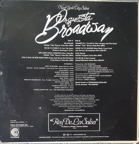 Orquesta Broadway : New York City Salsa (LP, Album)