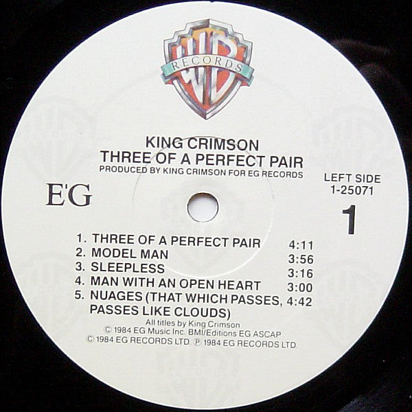 King Crimson : Three Of A Perfect Pair (LP, Album)