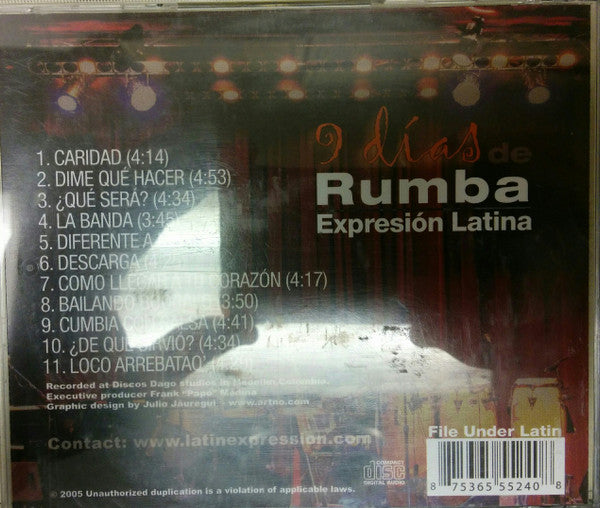 Expresión Latina : 9 Dias De Rumba (CD, Album)