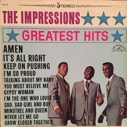 The Impressions : Greatest Hits (LP, Comp, Club, RE)