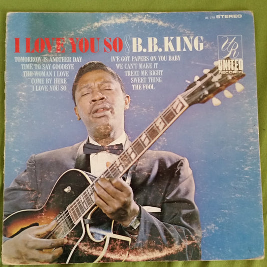 B.B. King : I Love You So (LP, Album, RE)