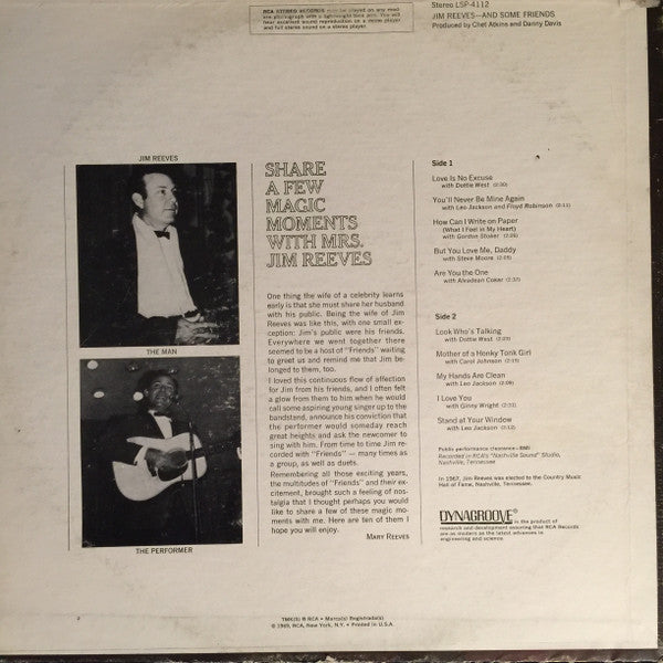 Jim Reeves : And Some Friends (LP, Album, RE)