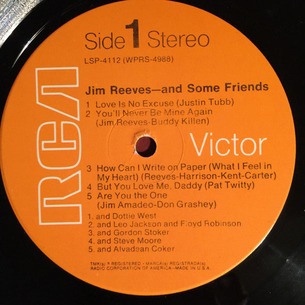 Jim Reeves : And Some Friends (LP, Album, RE)