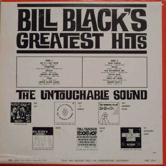 Bill Black's Combo : Bill Black's Greatest Hits (LP, Album, Comp)