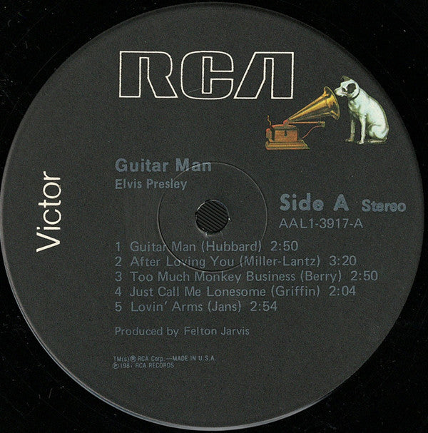 Elvis Presley : Guitar Man (LP, Album, Ind)