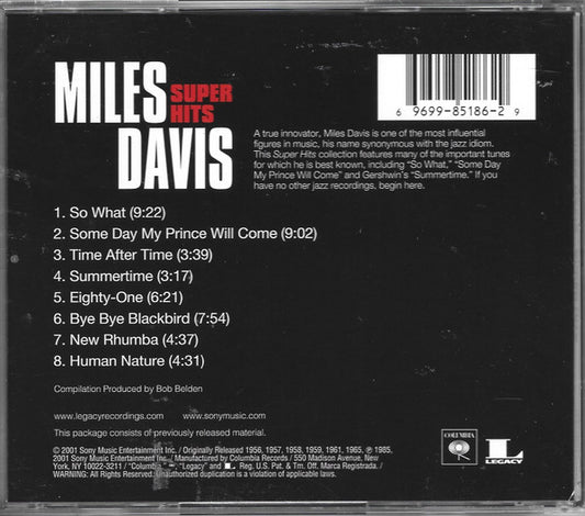 Miles Davis - Super Hits vinyl record, CD (Mint (M)) | Lulo Records