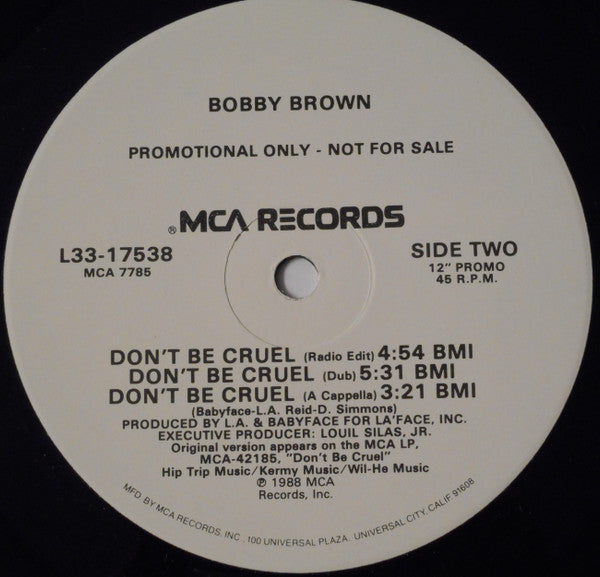 Bobby Brown : Don't Be Cruel (12", Promo)