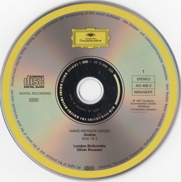 Hans Werner Henze – London Sinfonietta, Oliver Knussen : Undine (2xCD)