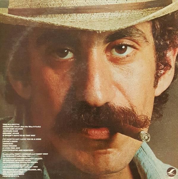 Jim Croce : Time In A Bottle, Jim Croce's Greatest Love Songs (LP, Comp, San)