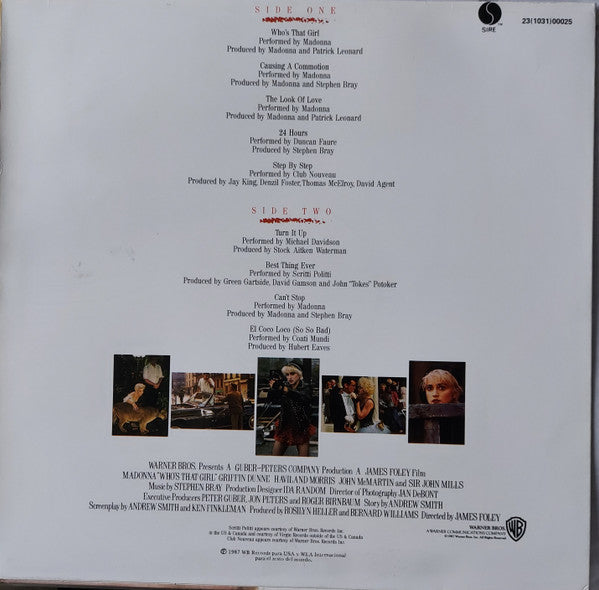 Madonna : Who's That Girl (Original Motion Picture Soundtrack) (LP, Album)