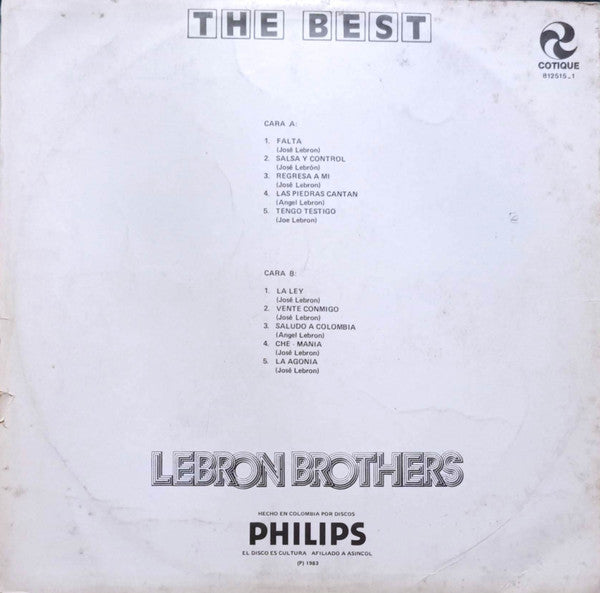Lebron Brothers : The Best (LP, Comp)