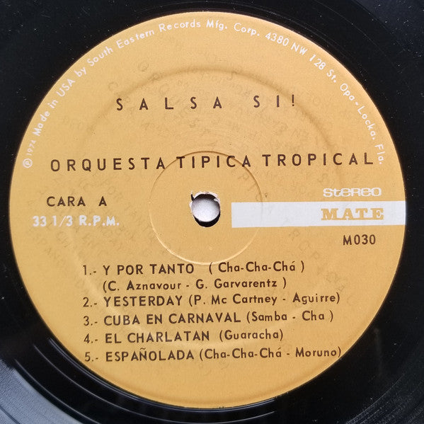Orquesta Tipica Tropical : Salsa Sí (LP, Album, RP)