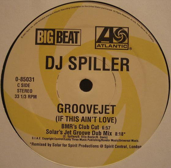Spiller : Groovejet (If This Ain't Love) (2x12")