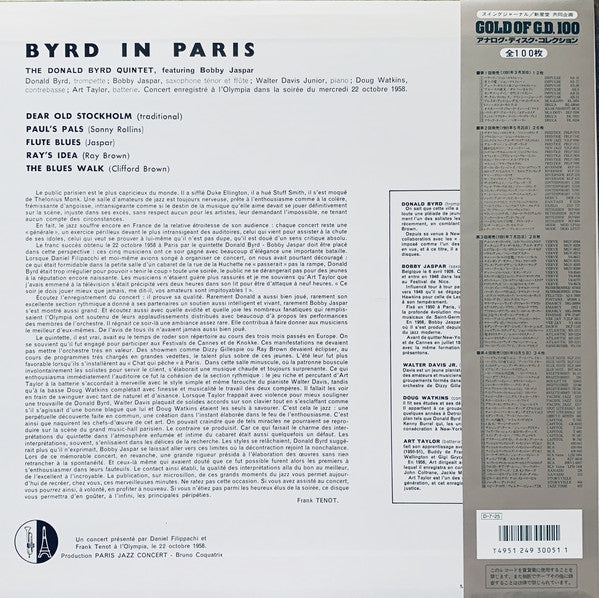 Donald Byrd Quintet : Byrd In Paris (LP, Album, Mono, Ltd, RE)