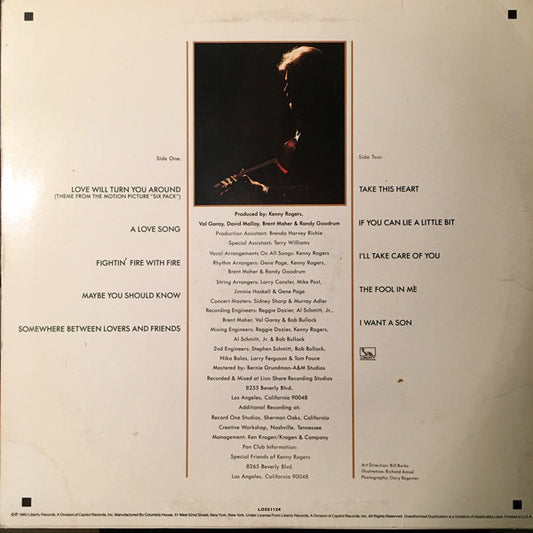 Kenny Rogers - Love Will Turn You Around vinyl record, LP (Near Mint (NM or M-)) | Lulo Records