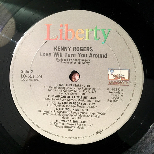 Kenny Rogers : Love Will Turn You Around (LP, Album, Club, Car)