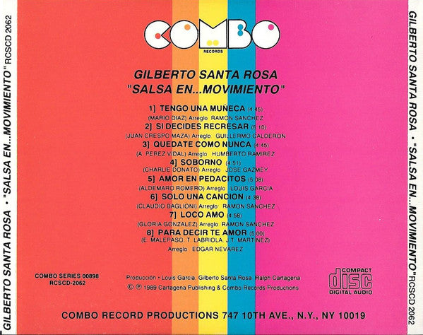 Gilberto Santa Rosa Y Su Orquesta : Salsa En... Movimiento (CD, Album)
