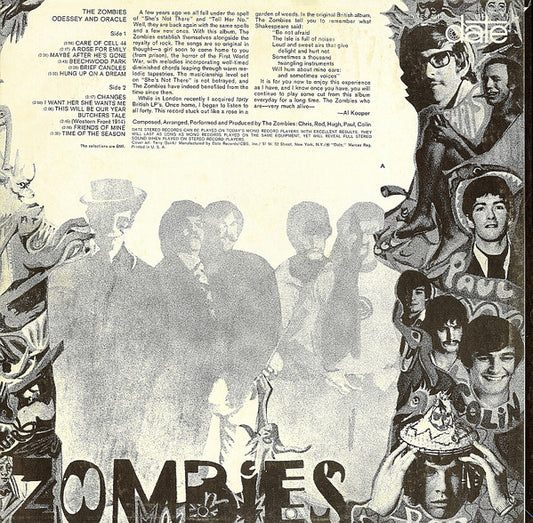The Zombies - Odessey And Oracle vinyl record, LP (Very Good Plus (VG+)) | Lulo Records