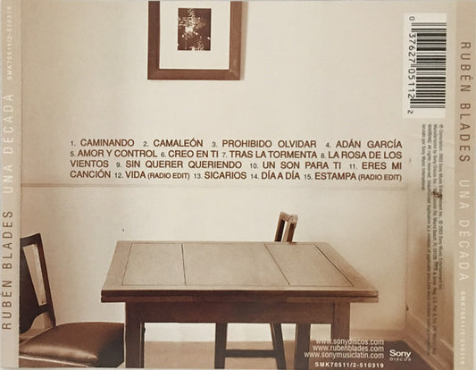 Ruben Blades - Una Decada vinyl record, CD (Near Mint (NM or M-)) | Lulo Records