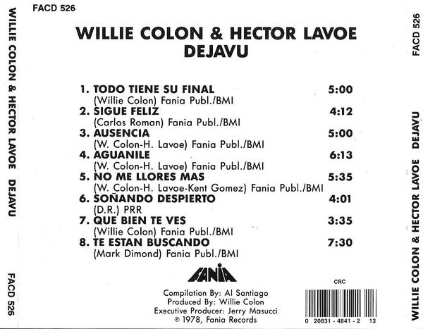 Willie Colón And Hector Lavoe : Déjà Vu (CD, Comp, Club)