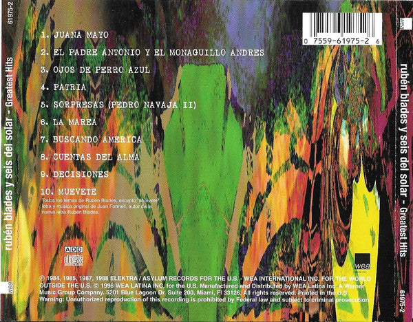 Ruben Blades Y Seis Del Solar : Greatest Hits  (CD, Comp)