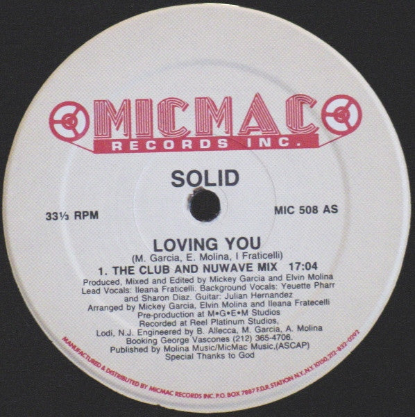 Solid (2) : Loving You (12")