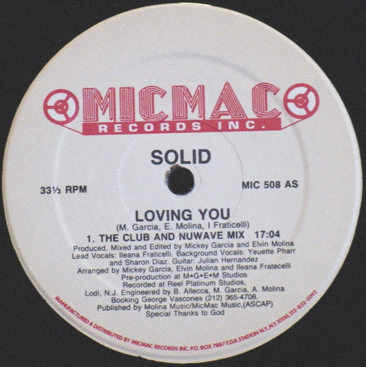 Solid (2) : Loving You (12")