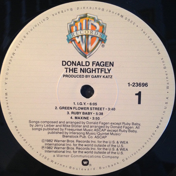 Donald Fagen : The Nightfly (LP, Album, All)