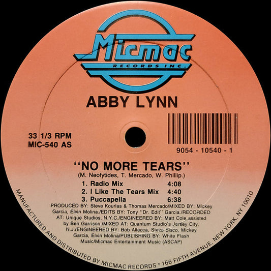 Abby Lynn : No More Tears (12", Single)