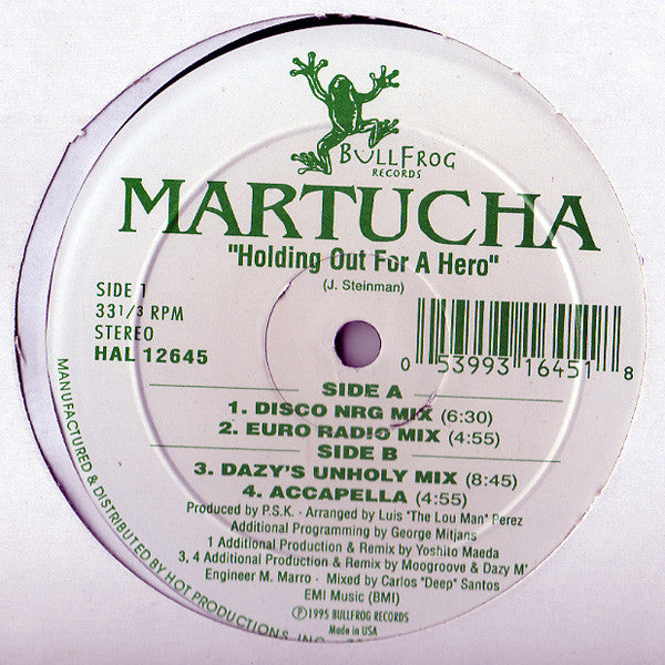 Martucha : Holding Out For A Hero (12")