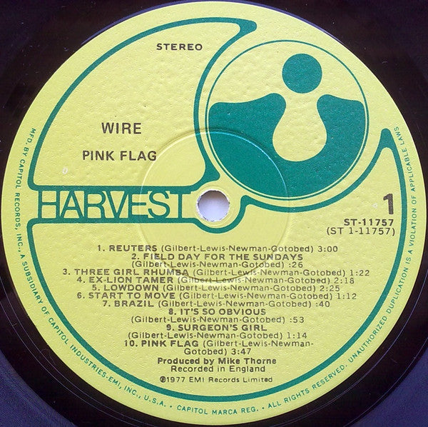 Wire : Pink Flag (LP, Album, Win)