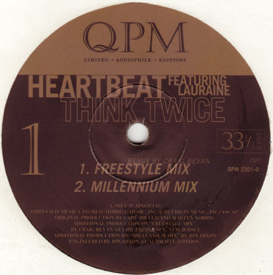 Heartbeat (6) Featuring Lorraine McIntosh : Think Twice (12")